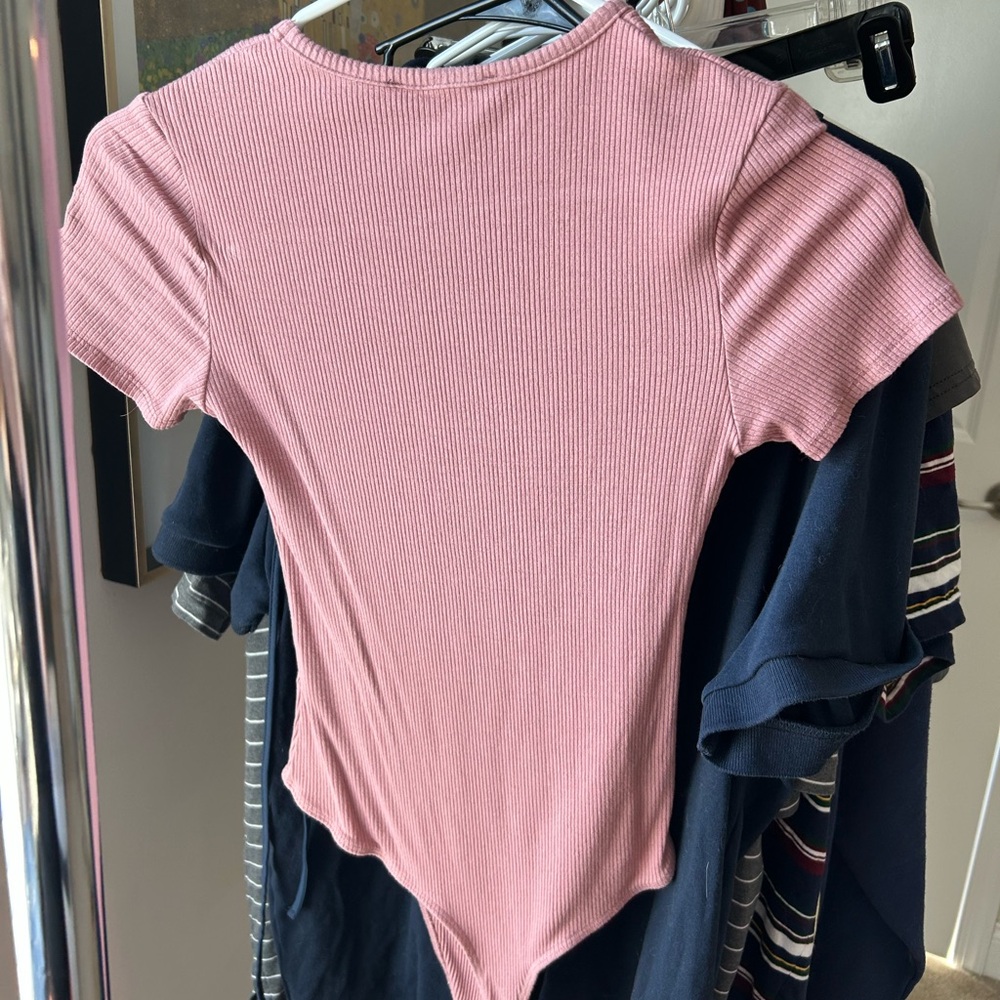 Lulus Ribbed Pink Top - Small - Picture 4 of 5